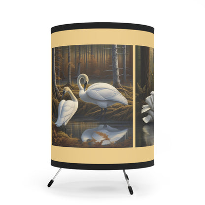 Swan Tripod Lamp with High-Res Printed Shade, US\CA plug