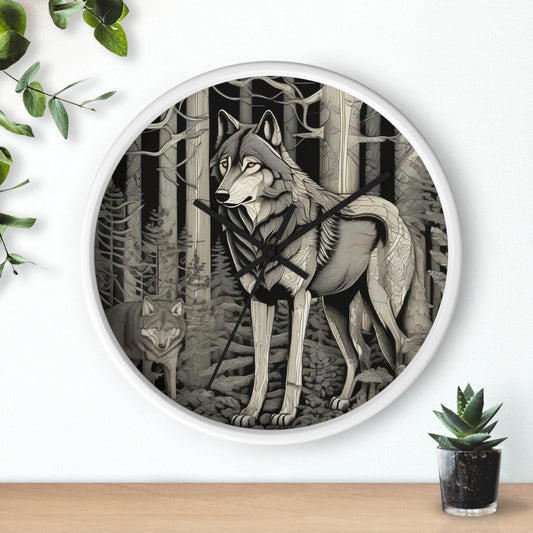 Wolf Wall Clock