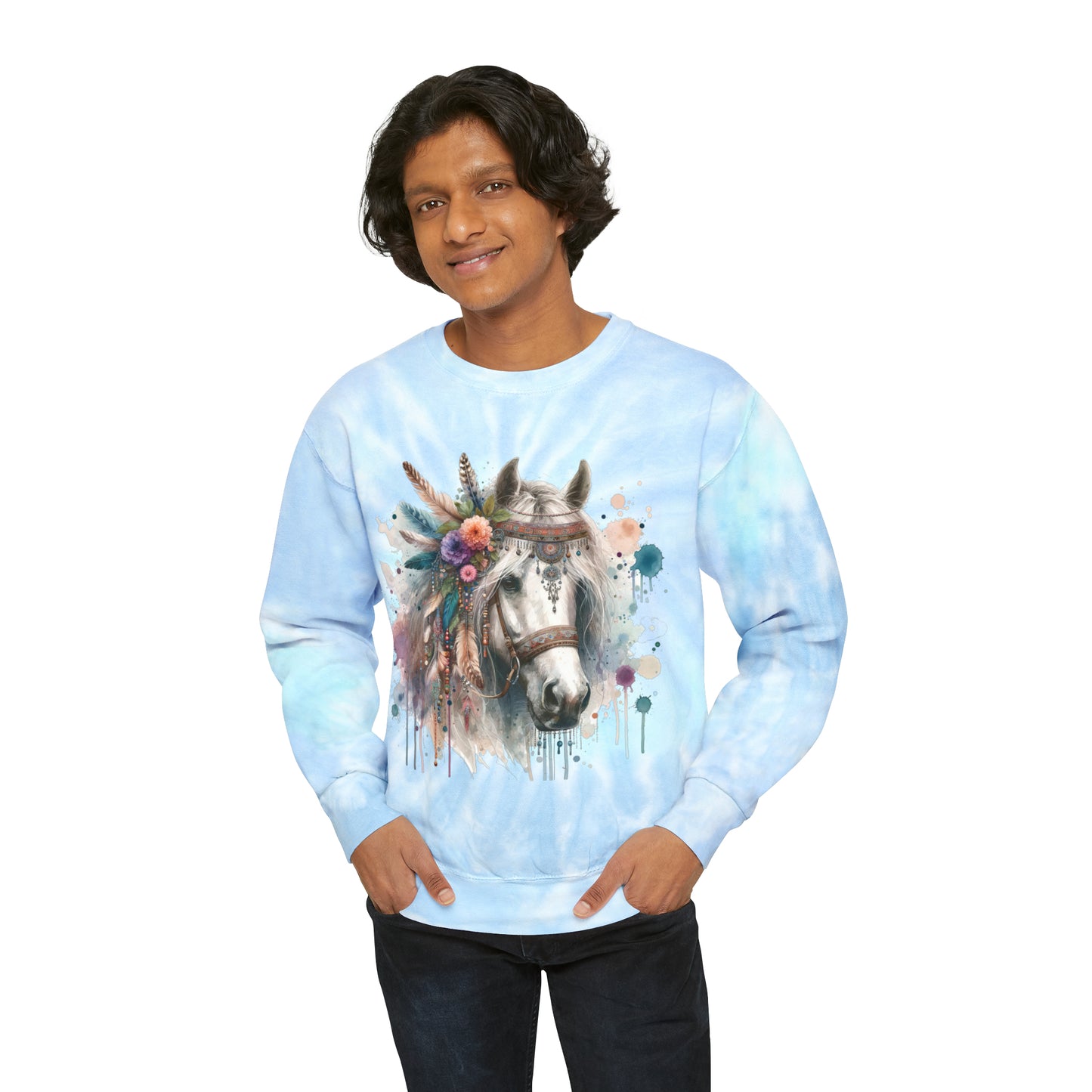 Boho Horse Tie-Dye Sweatshirt