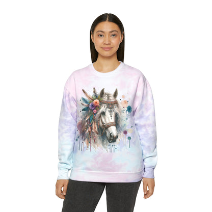 Boho Horse Tie-Dye Sweatshirt