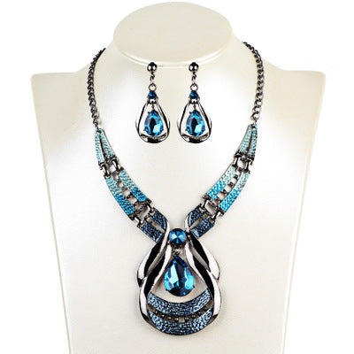 Exotic antique oil blue water drop set