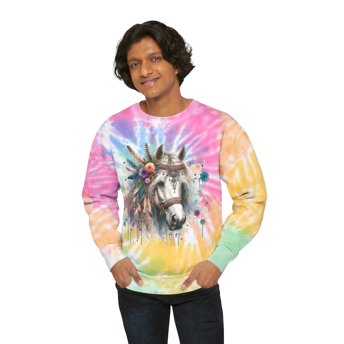 Boho Horse Tie-Dye Sweatshirt