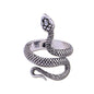 Antique Silver Plated Lacquer Snake Ring