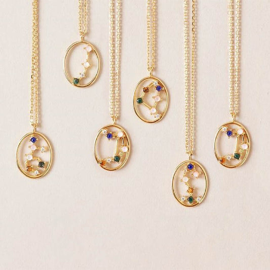 Exquisite Twelve Constellation Necklace Women's