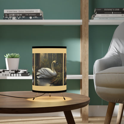 Swan Tripod Lamp with High-Res Printed Shade, US\CA plug