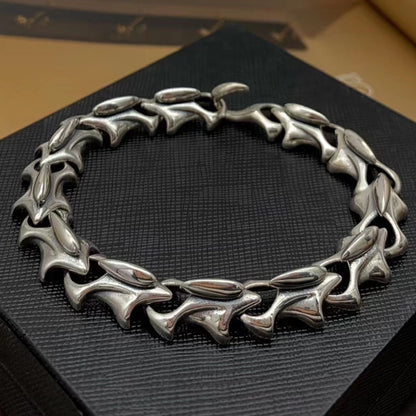 Mens Fashion Sterling Silver Keel Bracelet